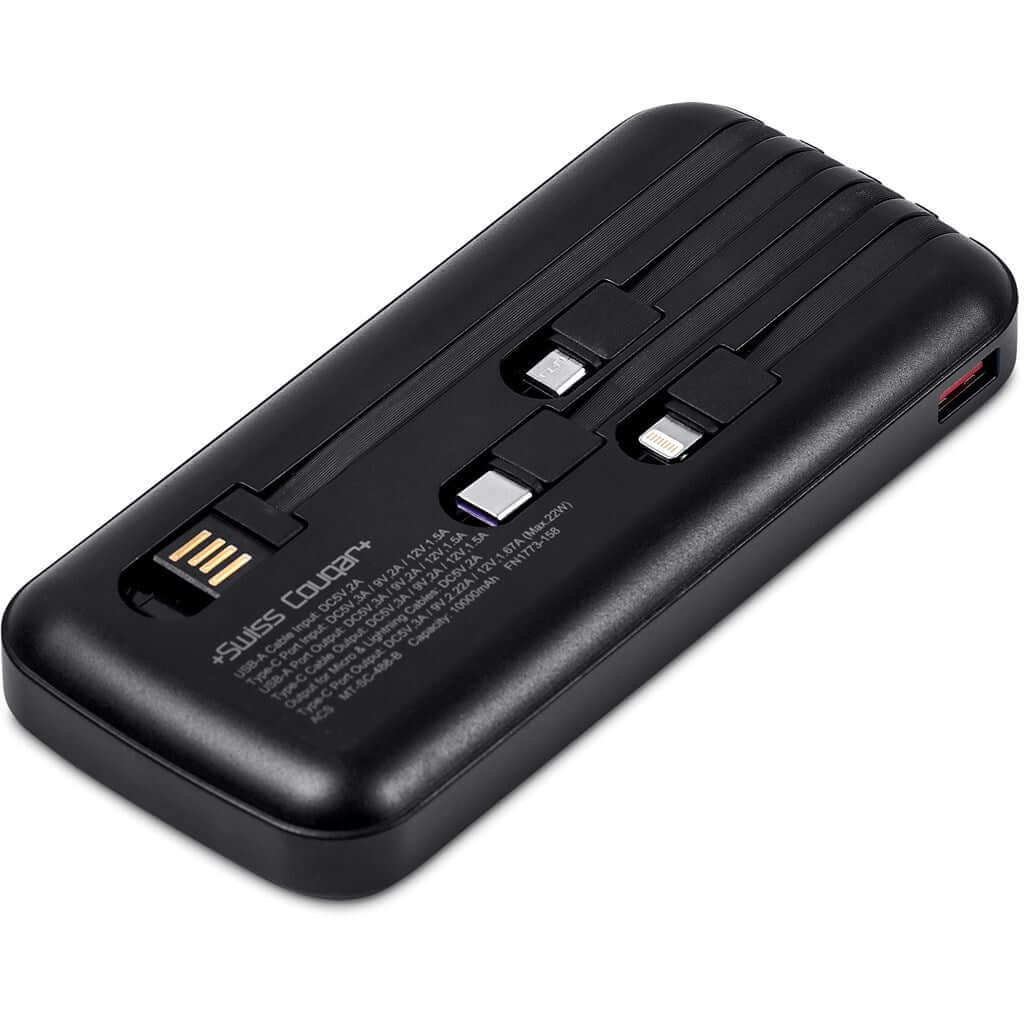 MT-SC-488-B  Swiss Cougar Bratislava Fast Charge 22.5W Power Bank - 10,000mAh