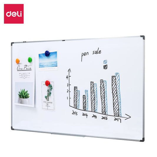 Magnet Whiteboard 1200x1800mm With Aluminum Frame ABS corner. Hangable
