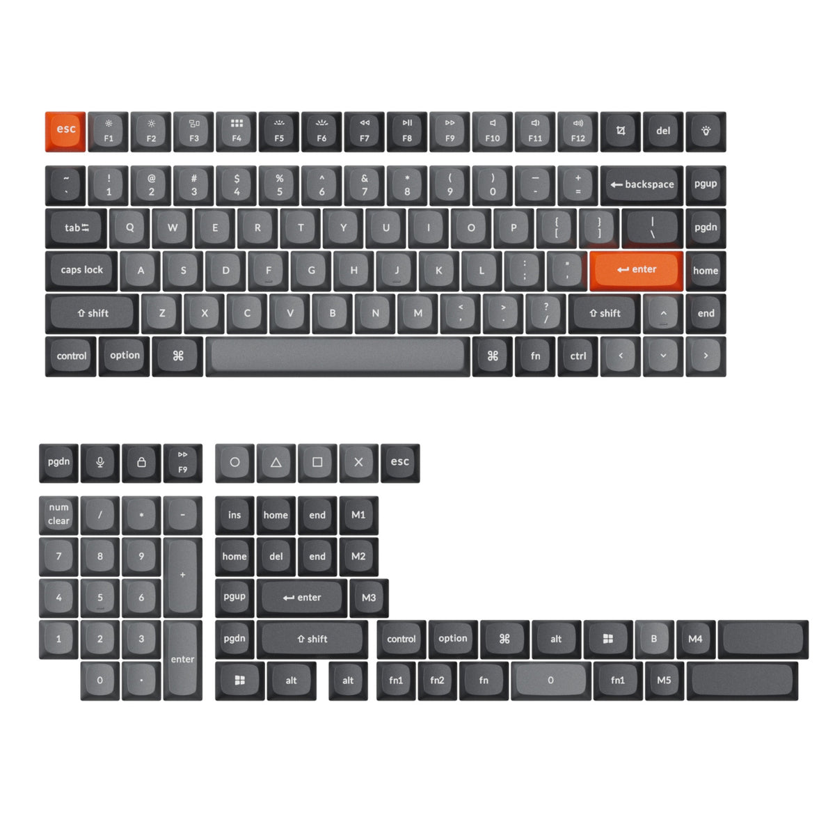 Keychron Double-Shot PBT OSA Keycap Set – Grey