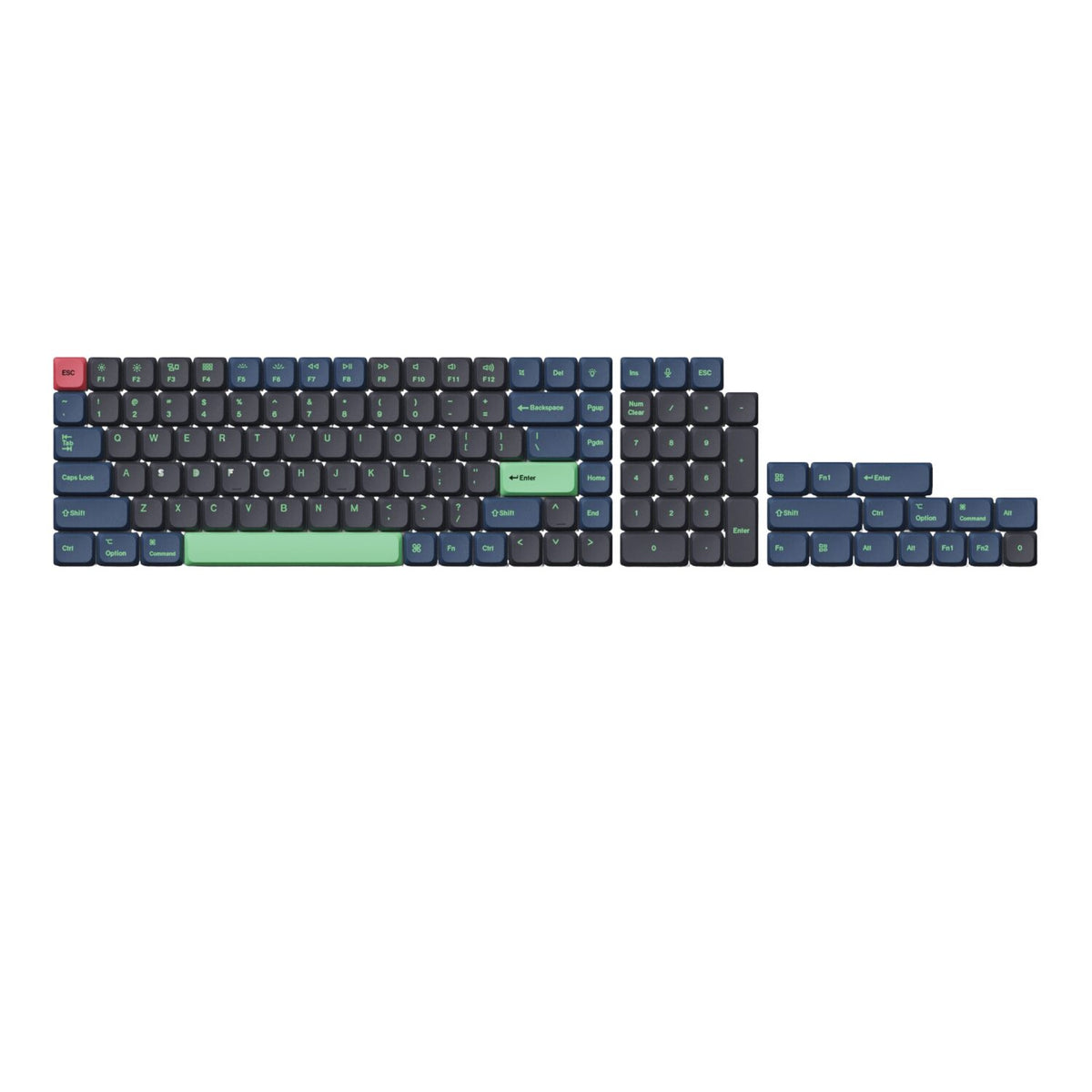 Keychron Low Profile Dye-Sub PBT LSA Full Set Keycap Set – Hacker Edition (133 Keys, PBT, Low Profile) - Unboxed