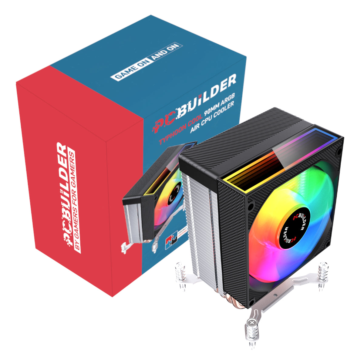 PCBuilder TYHPOON COOL 90mm Air CPU Cooler – Black