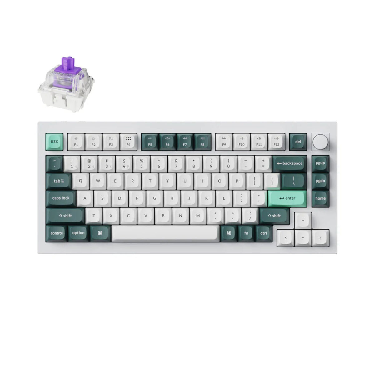 Keychron Q1H-P1 QMK Wireless Custom Keyboard – White