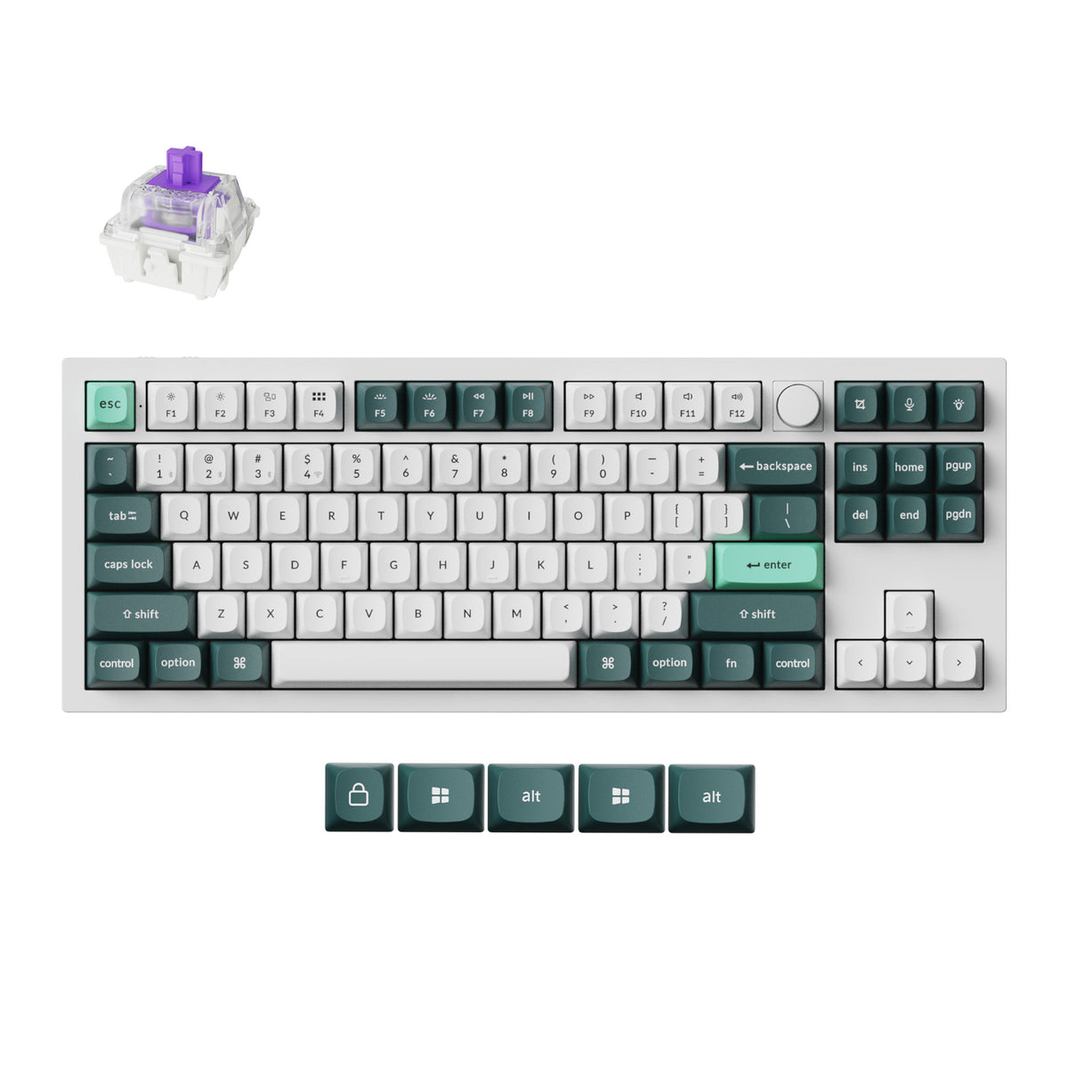 Keychron Q3 HE QMK 80% Wireless Custom Mechanical Keyboard (Nebula Switch) – Shell White