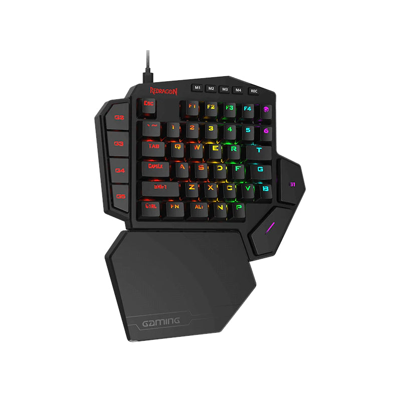 REDRAGON Diti Elite Pro One-Handed RGB Wireless Mechanical Gaming Keyboard – Black - Unboxed