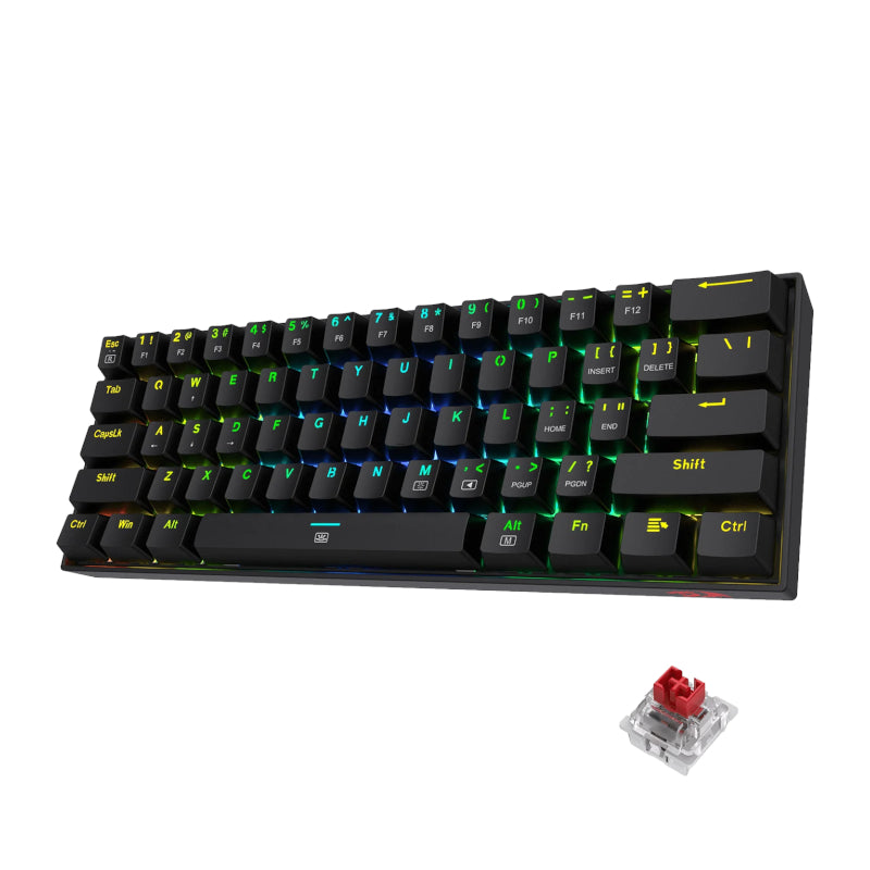 REDRAGON DRAGONBORN Wired Mechanical Keyboard RGB 67Key Design – Black - Unboxed