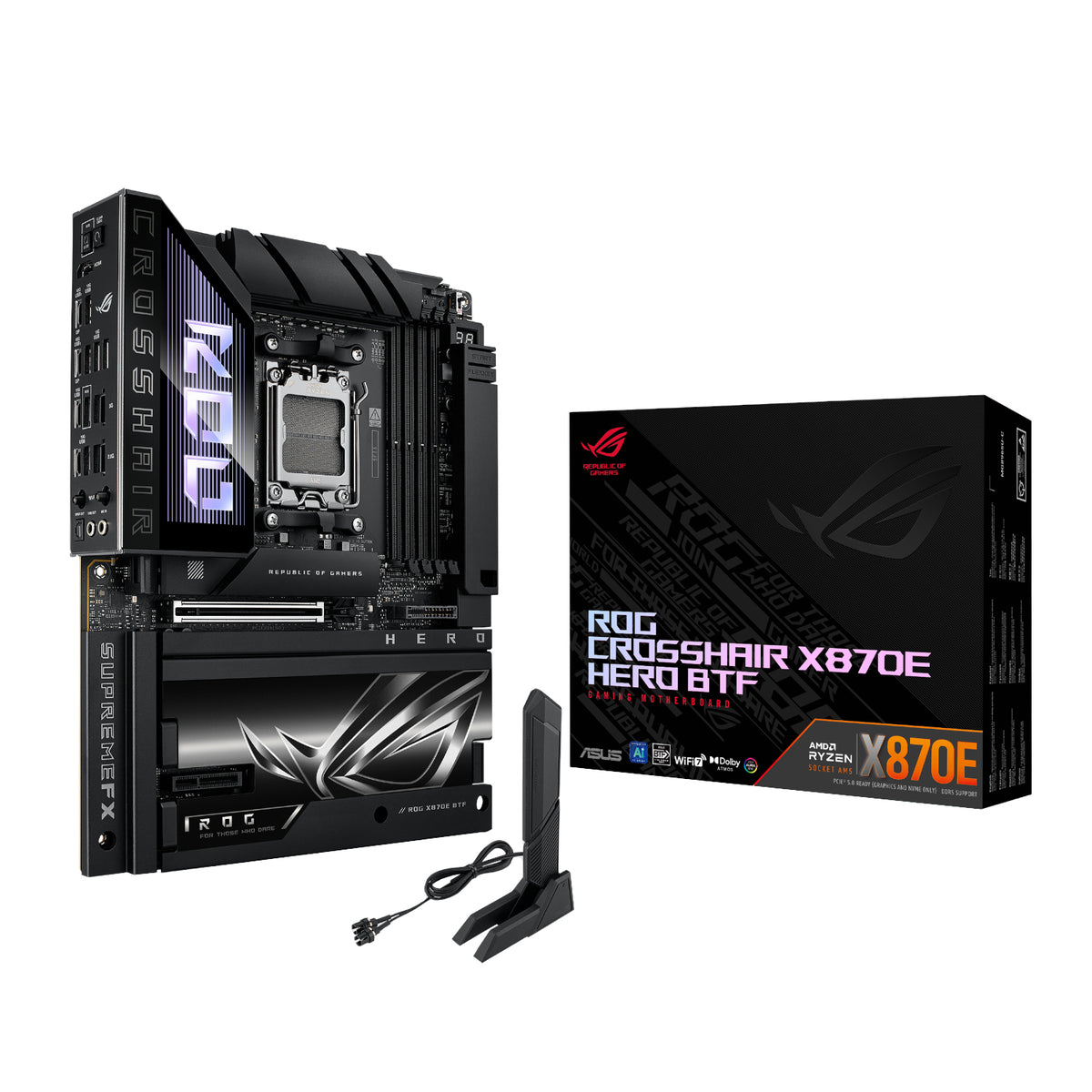 ASUS ROG CROSSHAIR X870E HERO BTF AMD AM5 ATX Gaming Motherboard