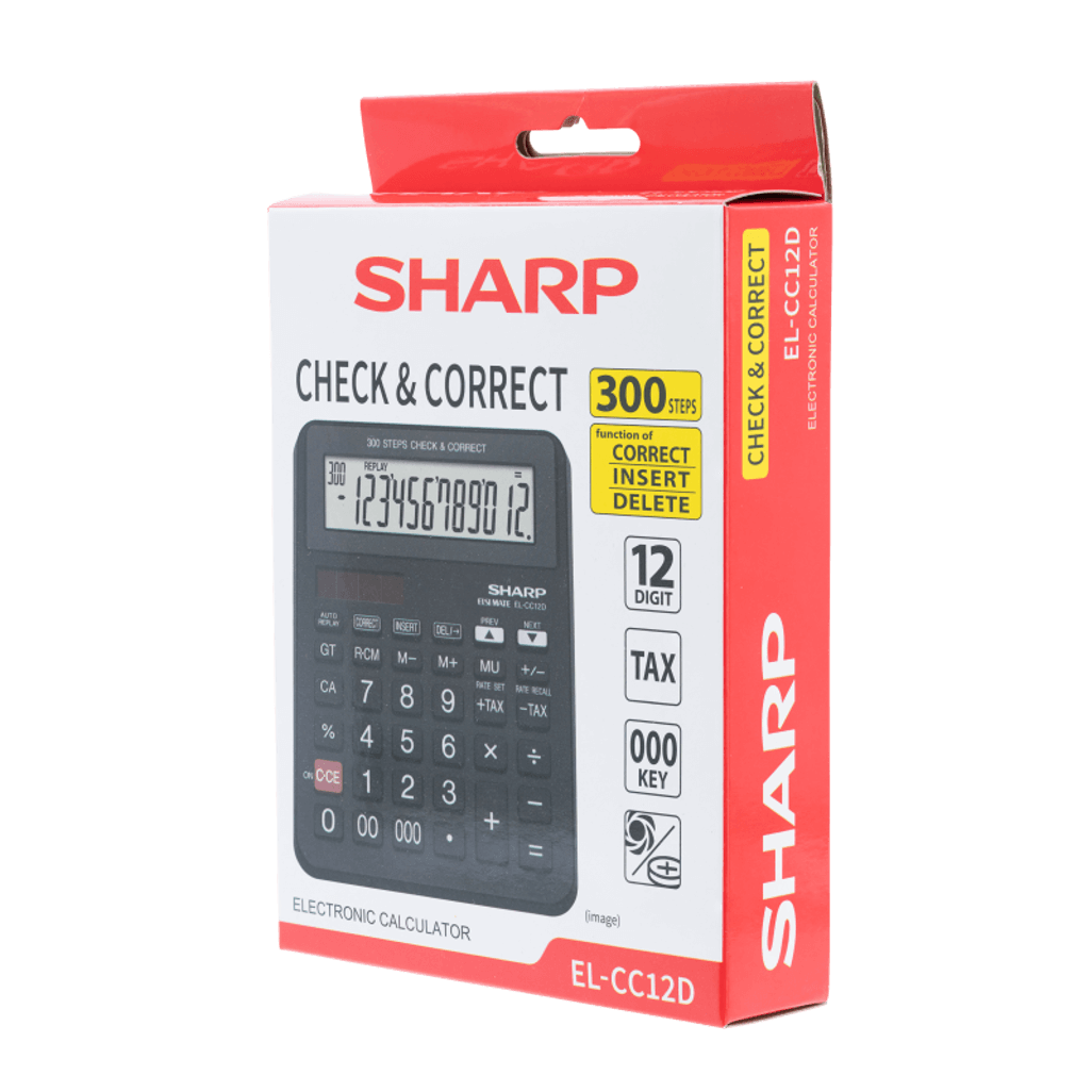 Sharp EL-CC12D Desk Calculator - CheckCorrect Tax