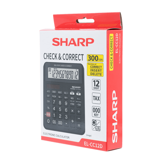 Sharp EL-CC12D Desk Calculator - CheckCorrect Tax