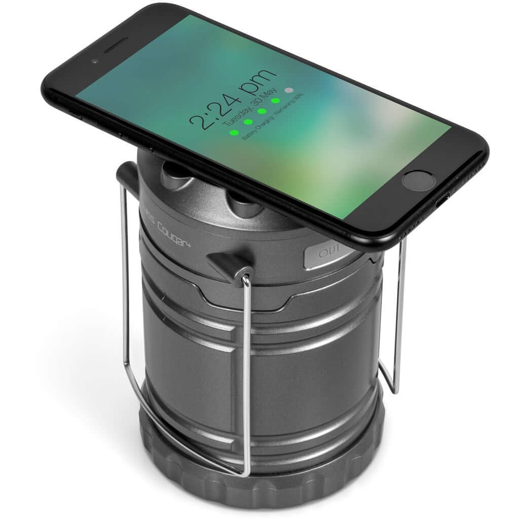 TECH-5116  Swiss Cougar Cape Town Lantern & Wireless Charging Power Bank - 4,000mAh