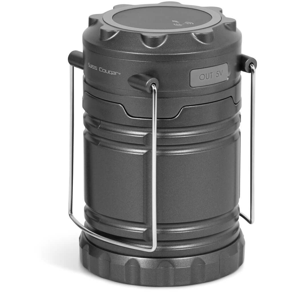 TECH-5116  Swiss Cougar Cape Town Lantern & Wireless Charging Power Bank - 4,000mAh