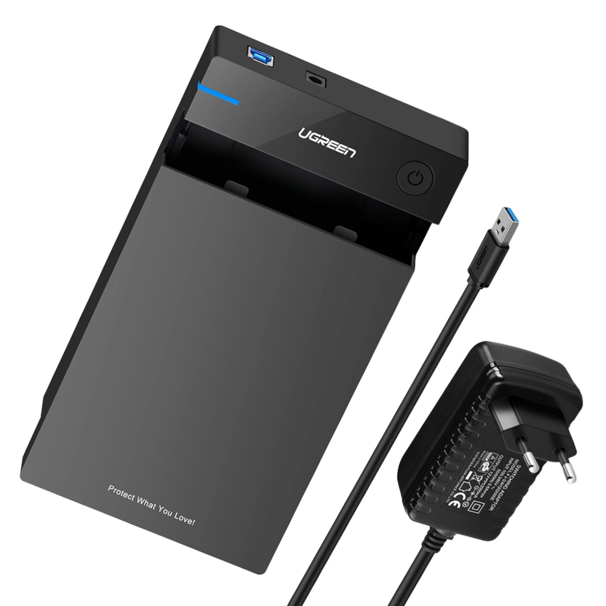 UGREEN 3.5″ SATA Hard Drive USB 3.0 Enclosure 5Gbps – Black