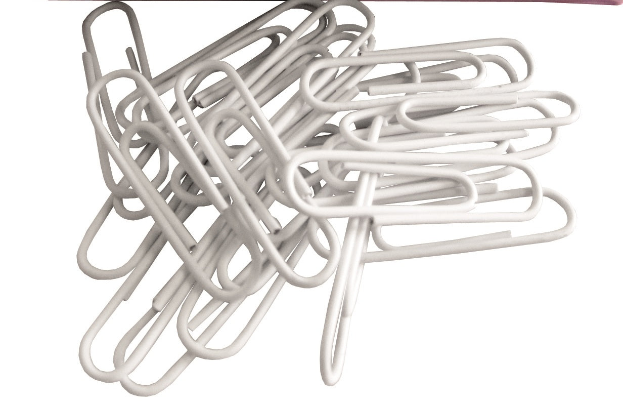 CROXLEY 33mm White Paper Clips 100's Pack of 10
