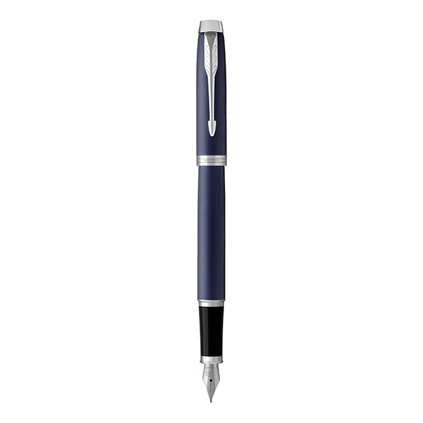 PARKER IM Fountain Pen -  Matte Blue Chrome Trim