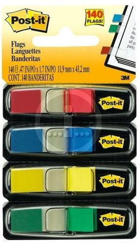 3M 683-4 Standard - Post-It Flag (Assorted Colours) (24 Flags per Pack)