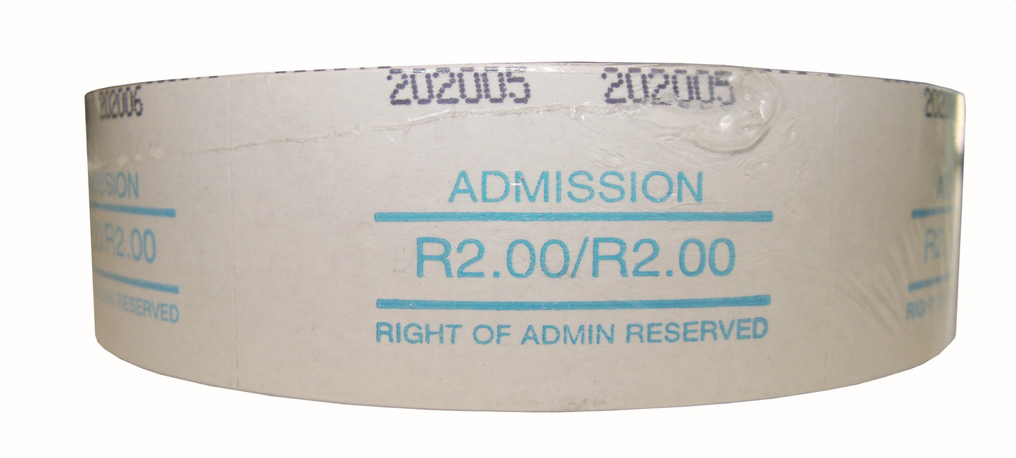 CROXLEY R2.00 Admission Tickets (Roll of 1000 Tickets)