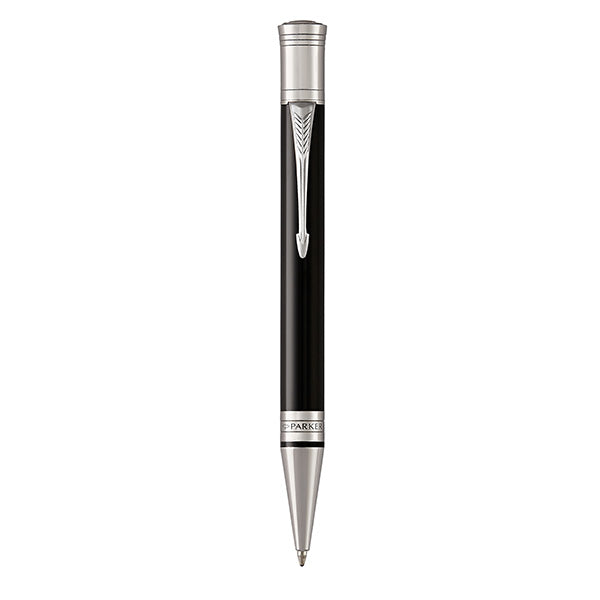PARKER Duofold Ballpoint Pen - Lacquer Black Chrome Trim
