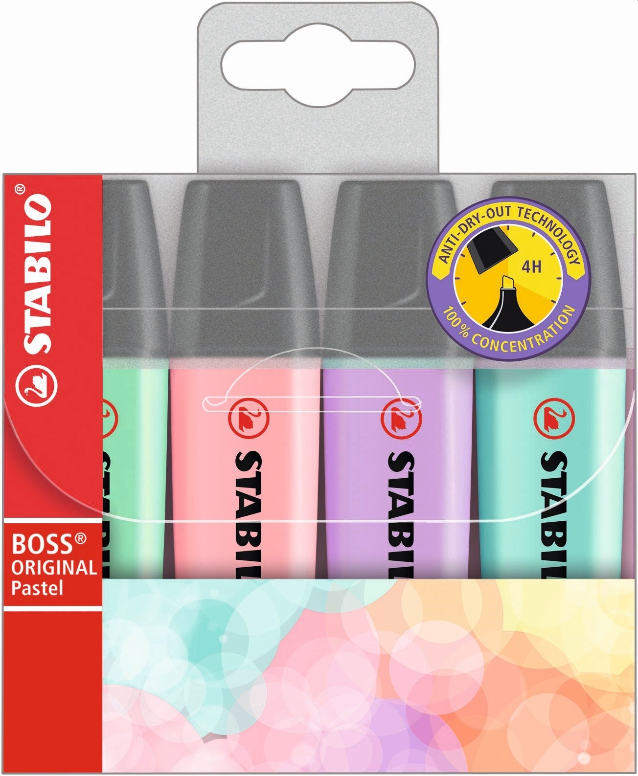 STABILO BOSS Original Highlighter Assorted Pastel Wallet 4's