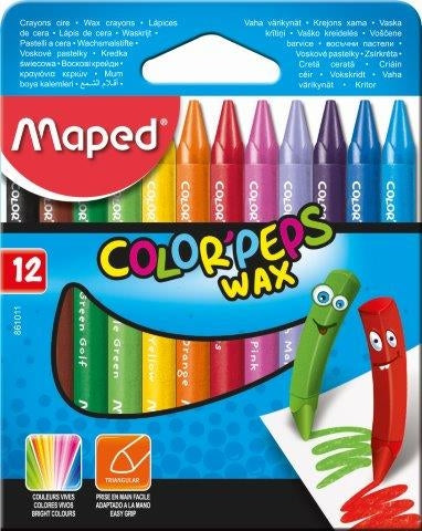 MAPED Wax Crayons Color'Peps Triangular 12's