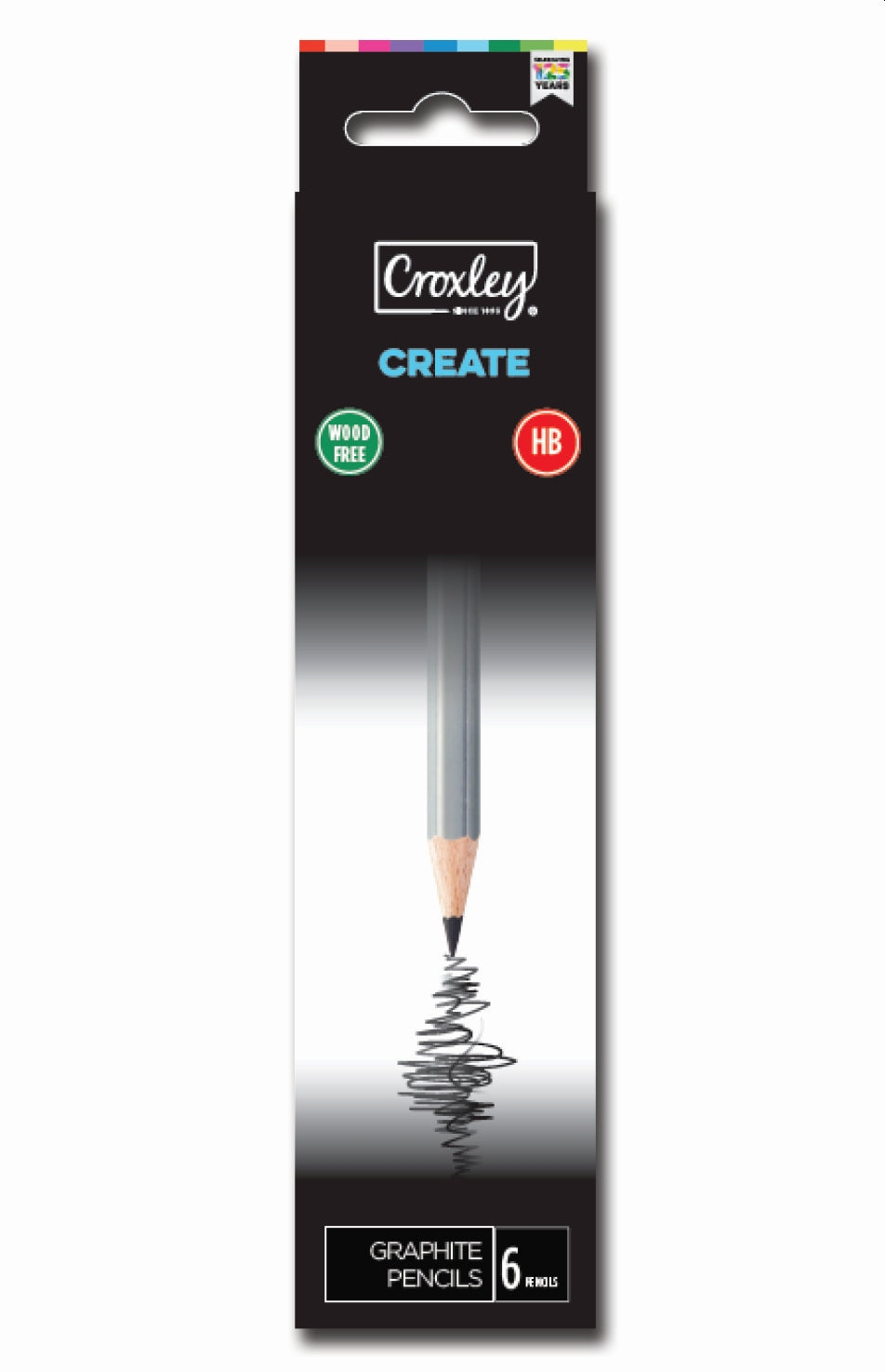 CROXLEY CREATE Wood Free Pencils - HB (Pack 6)