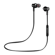Amplify Blues 2.0 Bluetooth Earphones in Solid Black, featuring an organic design for premium sound quality.