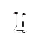 Amplify Blues 2.0 Bluetooth Earphones in Solid Black, featuring organic sound quality and sleek design.