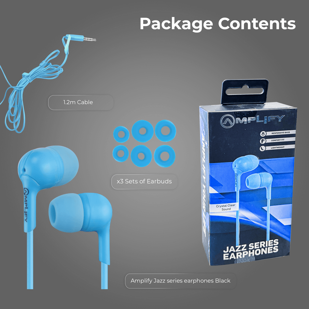 Amplify Jazz series earphones - Blue