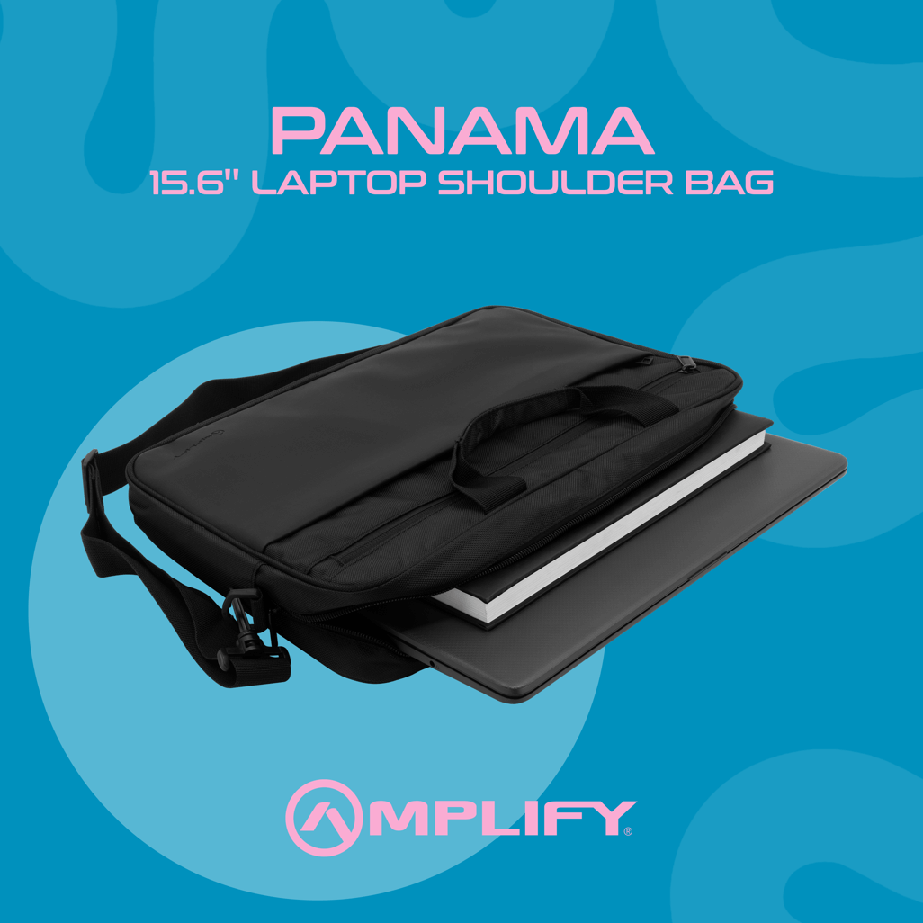 Amplify Panama 15.6 inch Laptop Shoulder Bag Black