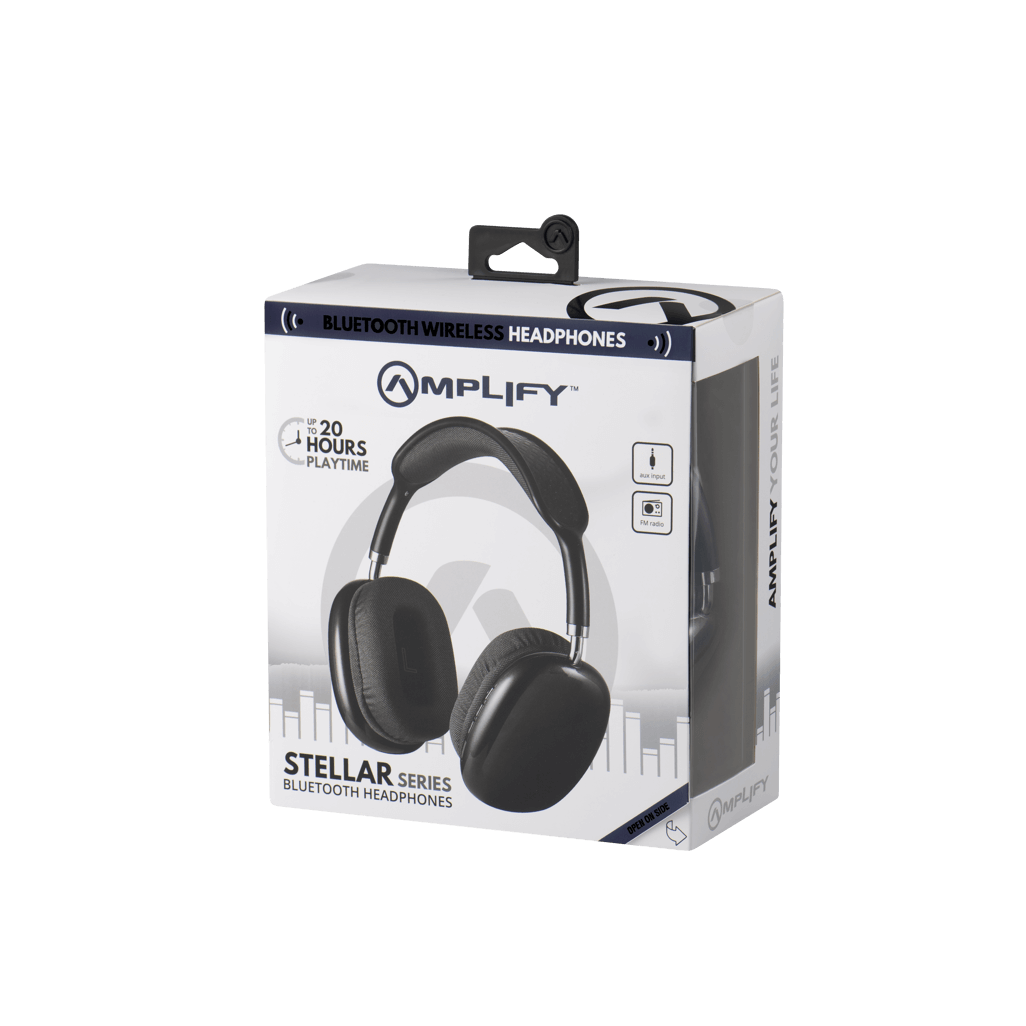 Amplify Stellar Series Bluetooth Headphones - Black