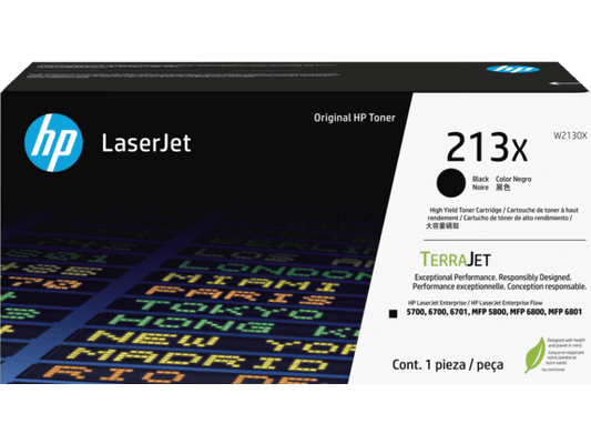 HP 213X Black Original LaserJet Toner Cartridge ~ 9000 pages