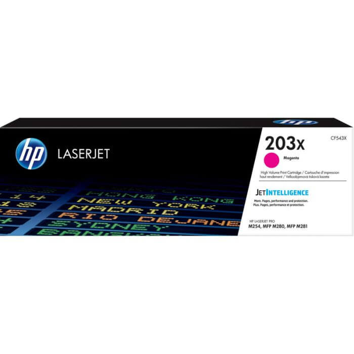 HP 203X High Yield Magenta Original LaserJet Toner Cartridge 2 500 pgs