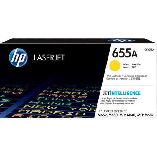 HP 655A Yellow Original LaserJet Toner Cartridge 10 500 pgs