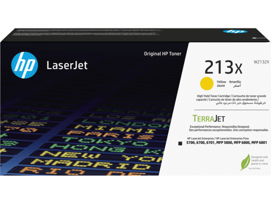HP 213X Yellow Original LaserJet Toner Cartridge ~ 6000 pages