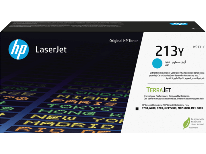 HP 213Y Cyan Original LaserJet Toner Cartridge ~ 12,000 pages