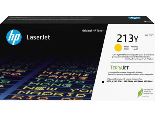 HP 213Y Yellow Original LaserJet Toner Cartridge ~ 12,000 pages