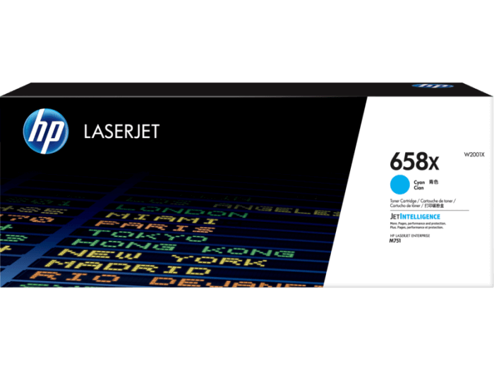HP 658X Cyan LaserJet Toner Cartridge,28,000 pages