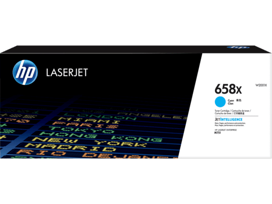 HP 658X Cyan LaserJet Toner Cartridge,28,000 pages
