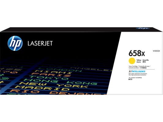 HP 658X Yellow LaserJet Toner Cartridge,28,000 pages