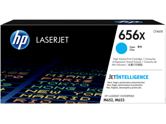 HP 656X High Yield Cyan Original LaserJet Toner Cartridge 22 000 pgs