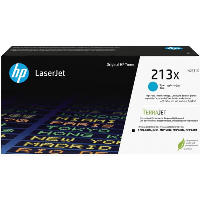 HP 213X Cyan Original LaserJet Toner Cartridge ~ 6000 pages