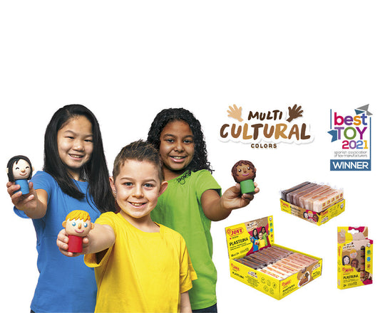 JOVI Plastilina Modelling Clay 6x15g - Multicultural Colours