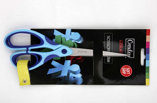 CROXLEY CREATE SCISSORS 21CM S/GRIP BLUE