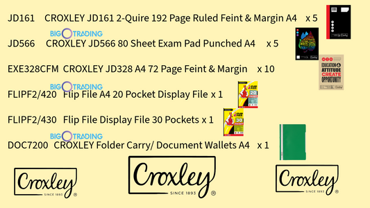 Croxley Back2School Book Set 23 Piece School Set