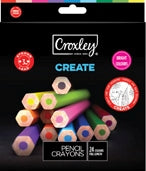 CROXLEY CREATE Full Length Pencil Crayons (Wallet of 24 Assorted Colours)