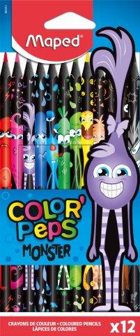 MAPED Colour Pencils Monster Triangular 0% Wood 12's