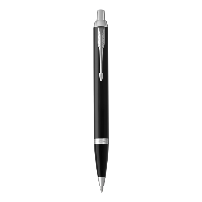 PARKER IM Ballpoint Pen - Black Lacquer Chrome Trim