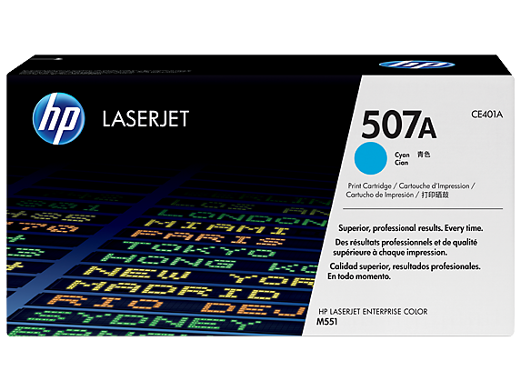 HP 507a Original Cyan Laserjet Toner Cartridge For HP Color Laserjet Mfp M570:m551:m575
