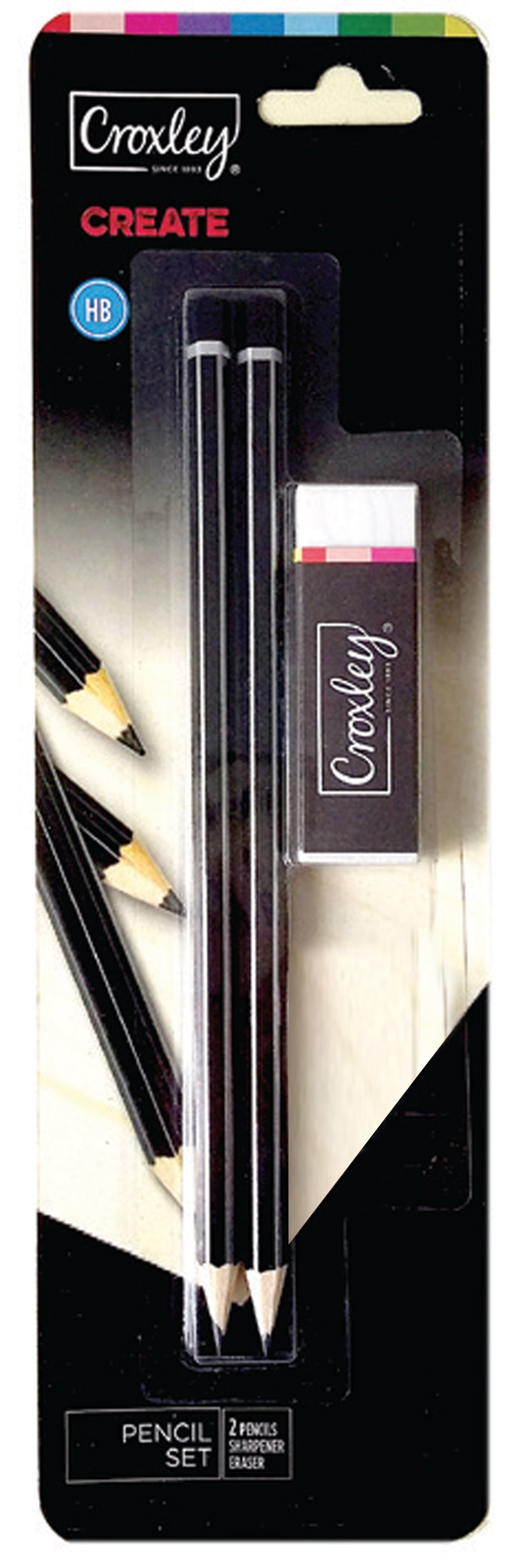 CROXLEY CREATE Pencil 2xHB & 1 Eraser