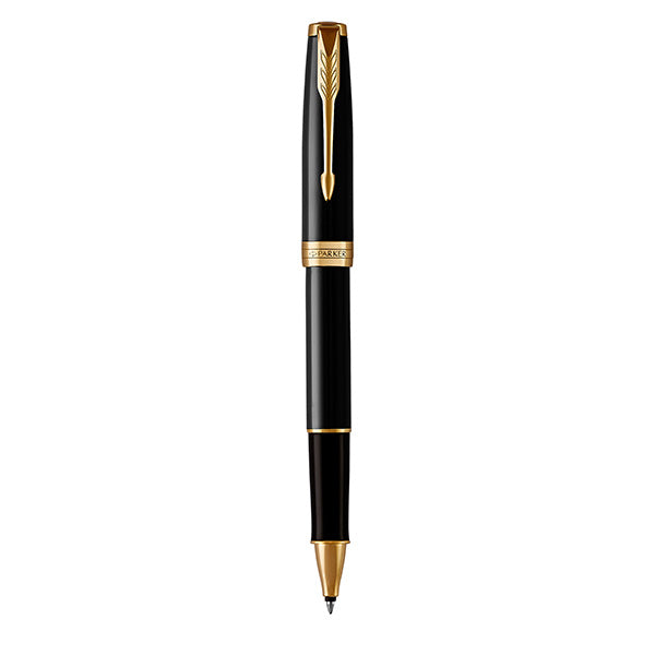 PARKER Sonnet Rollerball Pen - Lacquer Black Gold Trim