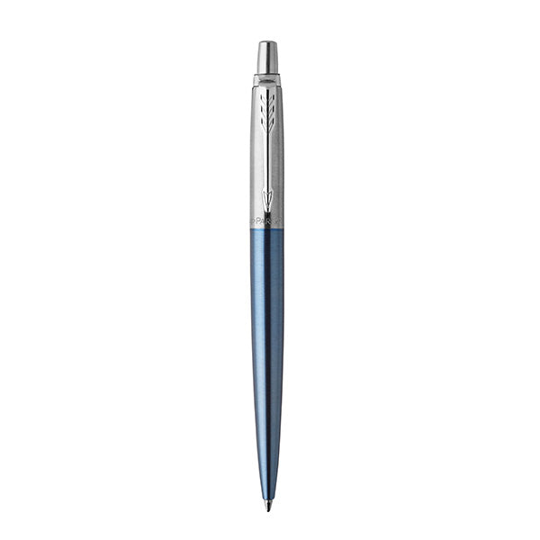 PARKER Jotter Ballpoint Pen - Waterloo Blue Chrome Trim