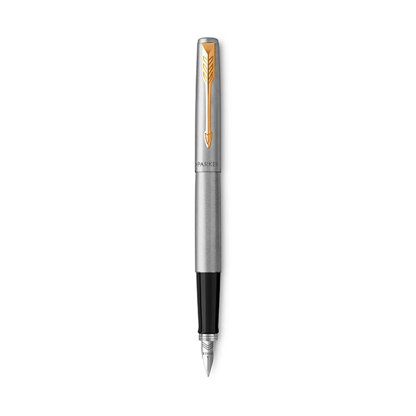 PARKER Jotter Fountain Pen - Stainless Steel Gold Trim